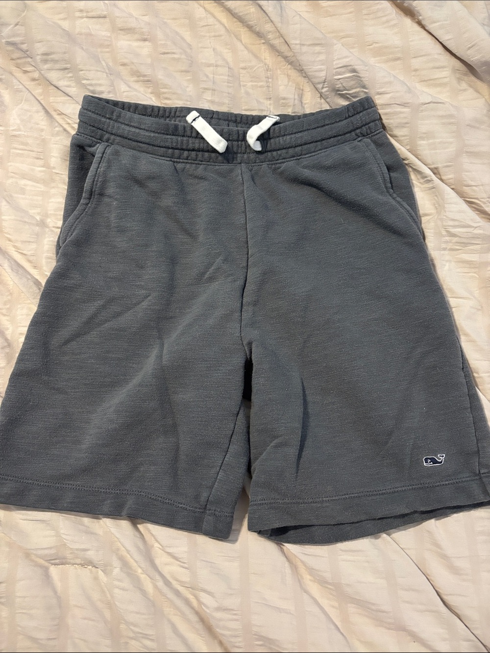 Vineyard Vines Men's Charcoal Terry Athletic Shorts with Drawstring